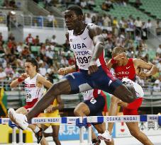 Kerron Clement of U.S. wins men's 400m hurdles