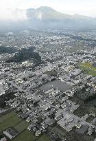 Mt. Aso in southwestern Japan erupts