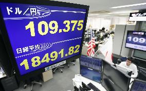 Dollar falls to lower 109 yen level in Tokyo