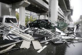 Powerful typhoon hits western Japan