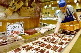 Whale meat sold in Japan