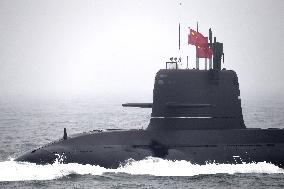 Chinese naval review off Qingdao