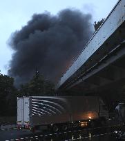 Trailer truck accident near Imperial Palace