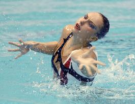 Russia's Ischenko wins solo title at synchronized swimming