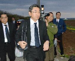 Local chief visits site of U.S. chopper emergency landing in Okinawa