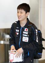 Table tennis: Harimoto leaves for world c'ships in Germany