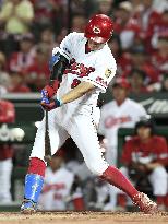 Baseball: Abe, Carp complete sweep of Tigers