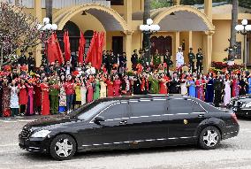 Kim Jong Un on way home