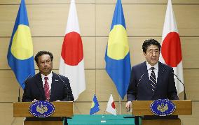 Japan PM Abe, Palau Pres. Remengesau