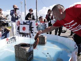 Octopus "predicts" Japan rugby team's performance at World Cup