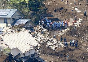 Rescue operations in southwestern Japan village
