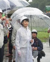 Minister Marukawa visits new national stadium construction site