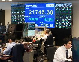 Nikkei's sharp fall