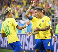 Football: Brazil vs Switzerland at World Cup