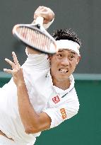 Tennis: Nishikori at Wimbledon