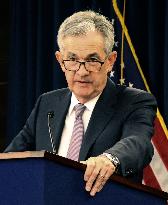 Fed chief meets press over rate cut