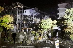 Fire destroys historic restaurant in Yokosuka