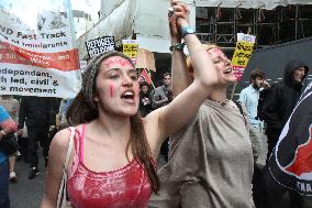 Protesters march in London against Brexit decision