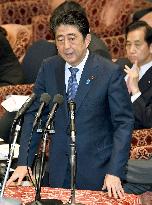 Abe, on hot seat amid sagging support, denies favoritism claims