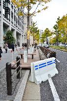 Parklet installed on Osaka's main street
