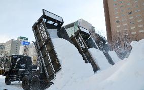 Sapporo Snow Festival preparations