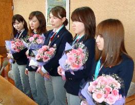 Olympic bronze-winning Japanese curling team