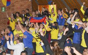 Football: Japan vs Colombia at World Cup