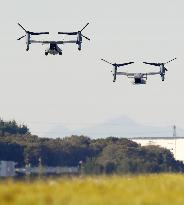 U.S. Ospreys at Yokota base