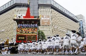 Float procession during Gion Festival in Kyoto