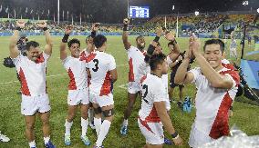 Olympics: Japan celebrate win over France in men's rugby sevens