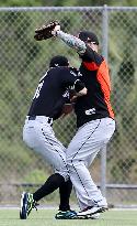 Baseball: Ichiro suffers bruised knee after collision