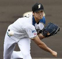 Baseball: Fighters ace Otani pitches in 1st game of season