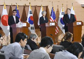 U.S., Japan, S. Korea foreign chiefs in Seoul