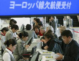 Cancellations of Japan-European flights continue