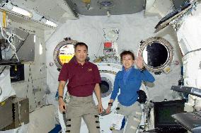 Japanese astronaut installs module on space station