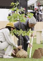 Emperor, empress attend National Arbor Day in Hokkaido