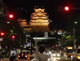 Himeji Castle lit up to mark World Alzheimer's Day