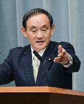Chief Cabinet Secretary Suga at press conference