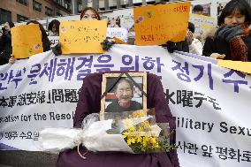 Memorial service for ex-comfort woman held in Seoul