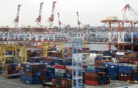 Container terminal in Yokohama