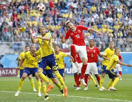 Football: Sweden vs Switzerland at World Cup