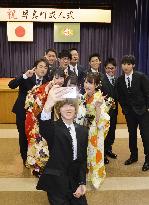 Coming-of-age ceremony in quake-hit Hokkaido town