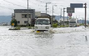 Heavy rain in southwestern Japan