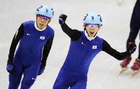 S. Korea pair win gold, silver in 1,000-meter short track