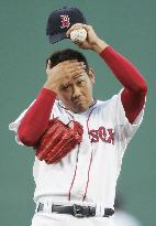 Matsuzaka struggles in shortest outing for Boston