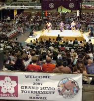 Sumo exhibition tournament held in Hawaii