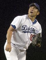 (2)Dodgers' Nomo in game against Mets
