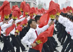 Celebration parade in Pyongyang