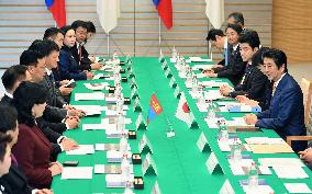 Japan, Mongolia leaders meet with economic ties in focus