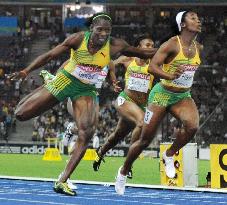 Jamaica's Fraser wins women's 100 meters at world athletics meet